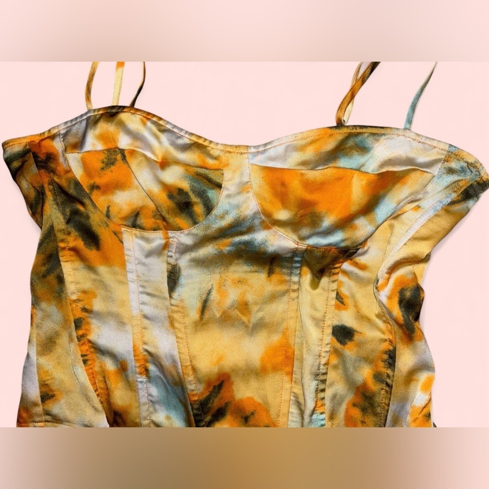 PrettyLittleThing Tie-Dye Corset Style Top – Size 16 - Picture 8 of 10